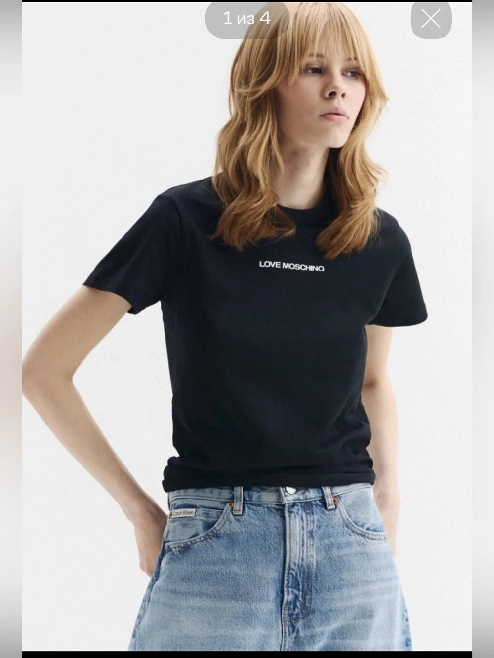BNWT Love Moschino Black Logo Short Sleeve Tee size L £80 - Picture 2 of 4